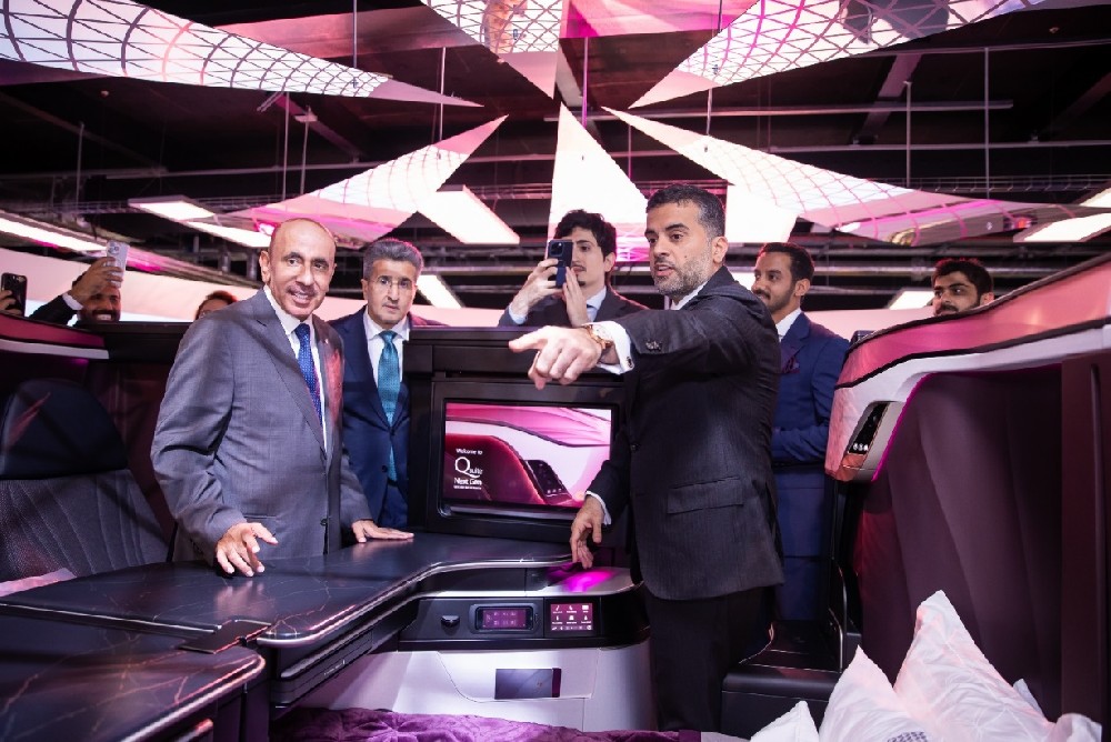 2024 年范堡罗国际航展首日，卡塔尔航空发布“新一代 Qsuite 空中私人套房”